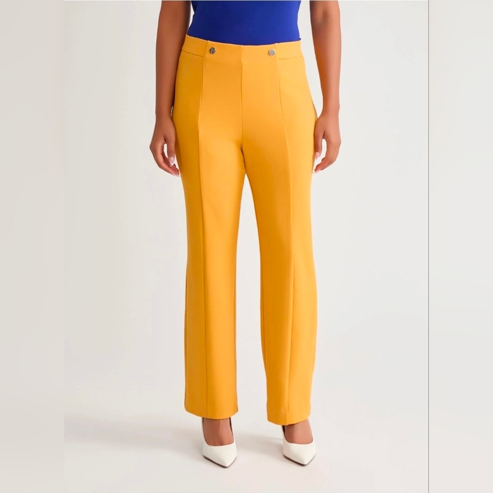 Kasper Pants High Rise Pull-On Rivet Waistband TrouserPlus Size 14/16